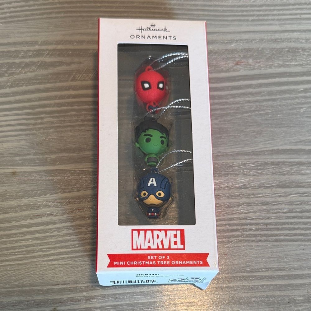 Marvel Ornament Trio: Red, Green, Blue